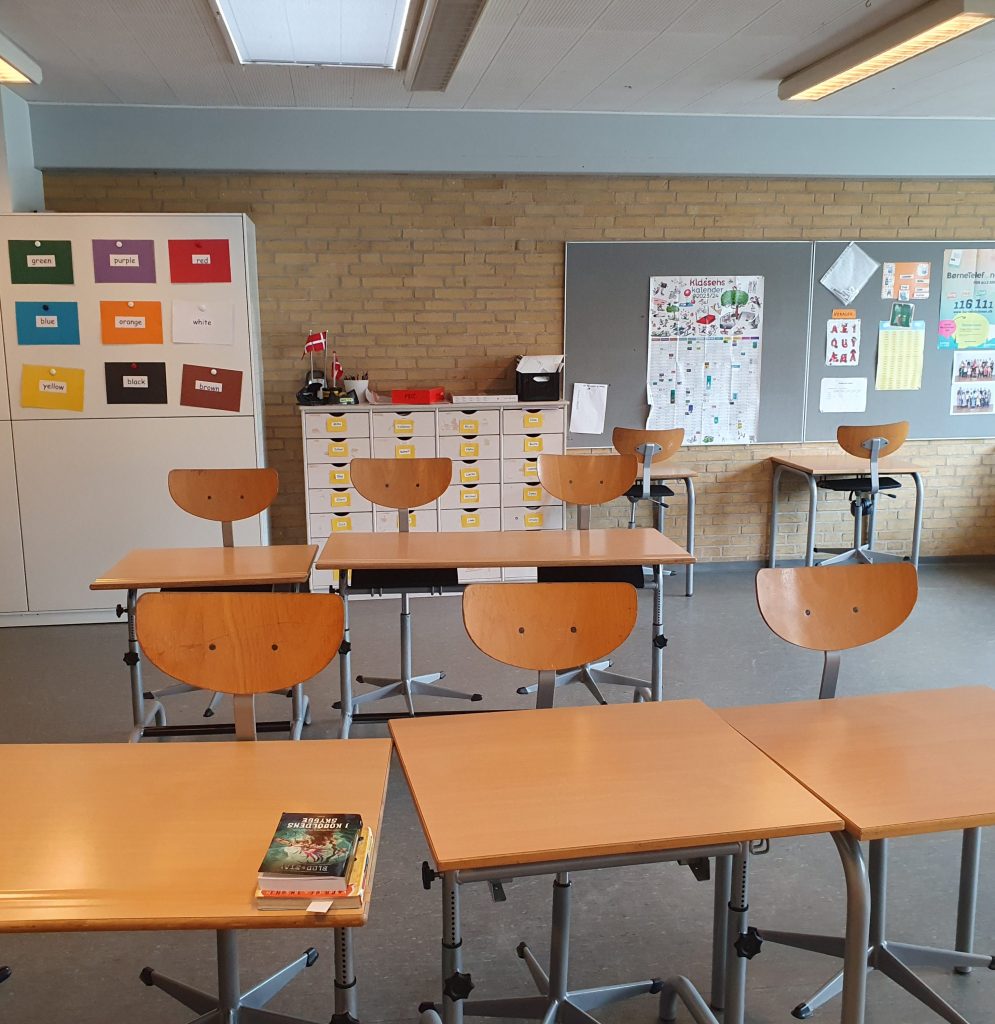 Et undervisningslokale på en skole